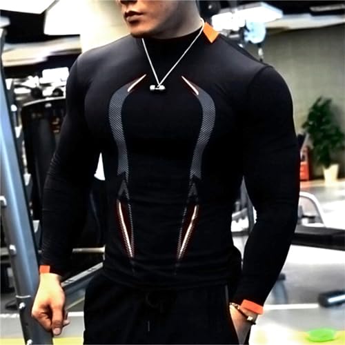 Compression Shirts for Men Gym Athletic Quick Dry Long Sleeve Tops Workout Fitness Running Shirt Tee2