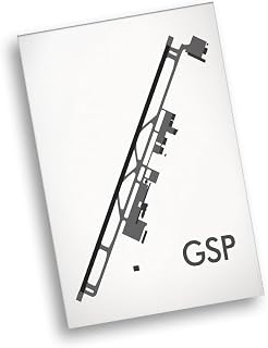 Modern Poster of Greenville Spartanburg Intl Airport Gsp | 11x17 12x18 16x24 24x36 Unframed Wall Art | Minimal Traveler Print for Gift | Minimalist Home Office Decor