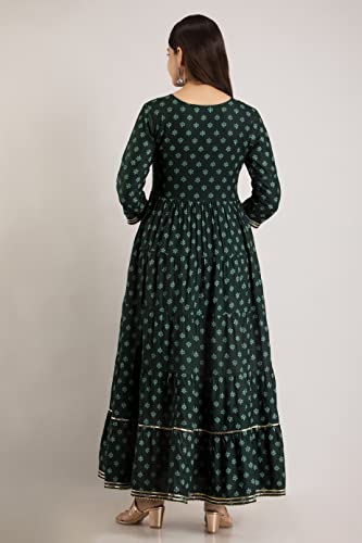 Kurta vert ethnique imprimé parfait pour vos sorties d'été décontractées