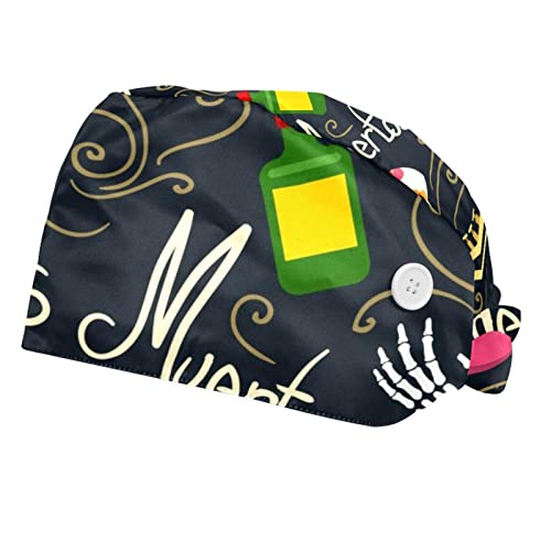 Casquette pour hommes femmes contre les cheveux rebelles et chapeaux de travail crânes en sucre