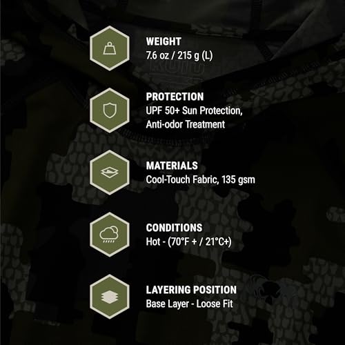 KUIU Gila LS Hoodie UPF 50+ Cooling Shirt for Hunting & Outdoors Quick-Dry, Odor Resistant, Lightweight & Breathable4