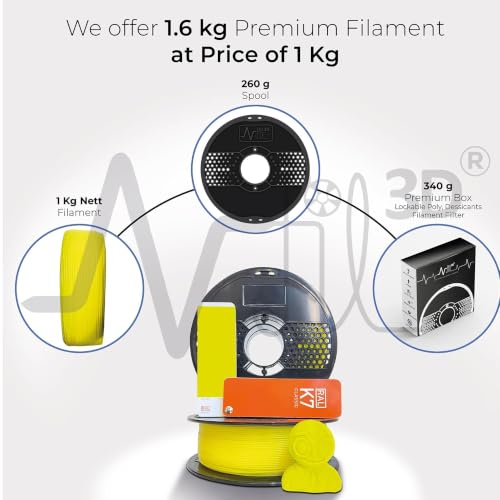 Image of NFIL3D Premium HS PLA+ Daffodil Yellow - 3D Printing Filament | Compatible with All 3D Printers | 1.75mm | 1Kg Nett Weight