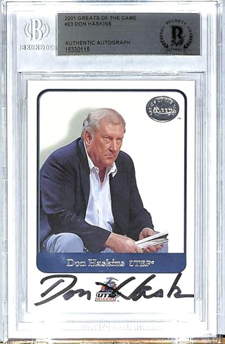 2001 Fleer DON HASKINS 1966 Texas Western "Glory Road" Signed Card BAS Slabbed - Autographed College Cards