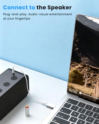 Image of Verilux 2Pcs Type C to 3.5 mm Adapter, HiFi DAC 3.5 mm Jack to Type C Connector, Plug and Play Stereo & Mic Support for Phones, Tablets, Laptops, Compact Portable C to 3.5 mm Audio Connector