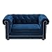 Tov Furniture TOV-P2035-N The Dachshund Collection Handmade Button Tufted Velvet Upholstered Pet Bed, Navy