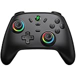 ALEEMTRY Wireless Switch Controller with Hall Effect Joysticks, Pro Controller for Nintendo Switch/Lite/OLED, Cool RGB/Adjustable Turbo/High-Precision 6-Axis/Dual Motor Vibration/Wake Up /18 Hours