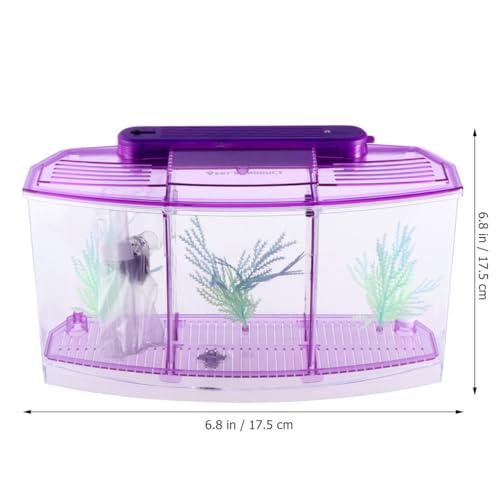 Aquarium auto-nettoyant carré en plastique PLAFOPE à 3 compartiments