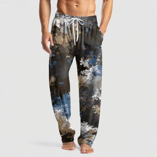 Men'S Pajama Pants,Pj Bottoms Fall Camo Lounge Pant Baggy Lightweight Comfy Sleepwear, M-3XL2