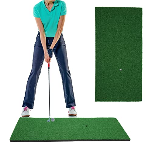 BuyWeek Golfmatta för att slå golfmattor för trädgård inomhus träning, rullbar golf övningsmatta golfputtmatta för inomhus och utomhus