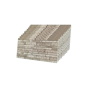 IZODEKOR Revestimiento de pared 3D con aspecto de ladrillo, paneles, patrón de azulejos, para interior y exterior, bricolaje, cocina, baño, dormitorio, aspecto de piedra, 10 unidades