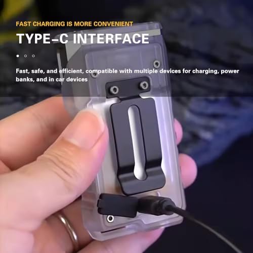 Image of Rechargeable LED Work Light with Rotatable Head, Adjustable Angle Hands-Free Flashlight, Portable Magnetic Inspection Light, USB Charging, Compact Emergency Light for Camping
