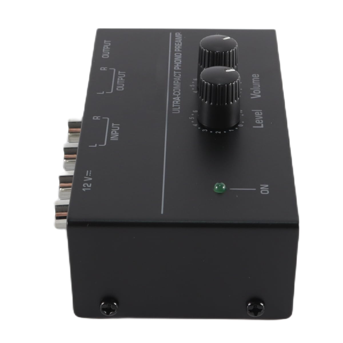 Alide PP500 Phono-Vorverstärker mit Lautstärkeregler, kompakter Audio-Vorverstärker für Plattenspieler, Heim-Audiosysteme, Schwarz