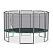 Produktbild Ampel 24 Trampolin Outdoor Ø 305/366/430 cm, GS-Zertifikat, Kinder Gartentrampoline, Komplettset mit Randabdeckung und Sicherheitsnetz, Deluxe schwarz pulverbeschichteter Rahmen