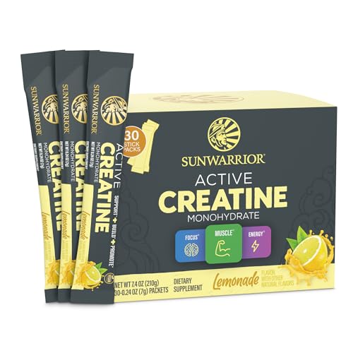 Sunwarrior Lemonade Active Creatine Stick Pack 30ct 0.24 OZ