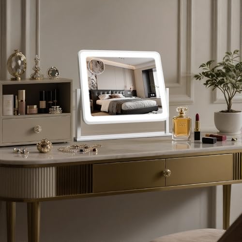 Espejo para maquillaje rectangular con luz, 14"x12" miniatura 2