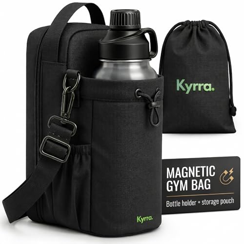 kyrra. Magnetic Gym Bag with Water Bottle Holder...