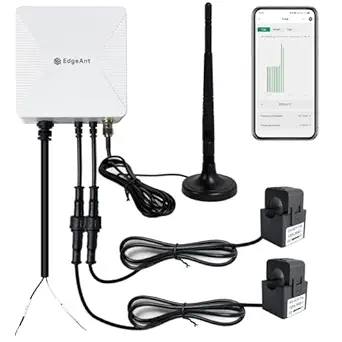WiFi Energy Monitor with 2 * 120A Clamps, Real-Time Electricity Tracking, Smart Home Power Management,WiFi Meter Solar/Net Metering, Home Energy Automation and Control