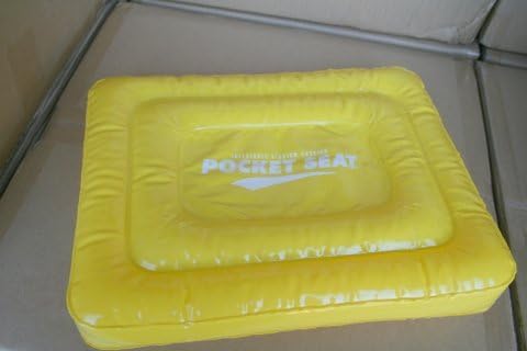POCKETSEAT Inflatable Seat Cushion, Yellow, 14x11x1.5