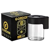 Magnifying Viewing Jar With LED Light, Transparent Light-Up Glass Storage Stash Jar With Mag Lid,...