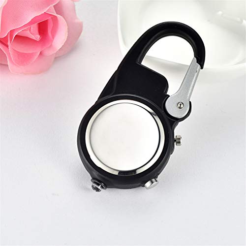 Image of JewelryWe Men Women Clip-on Quartz Watch Backpack Fob Belt Watch Luminous Mini Microlight Pocket Watch for Rock Climbing Doctors Nurses Outdoor Activities for Mother's Day