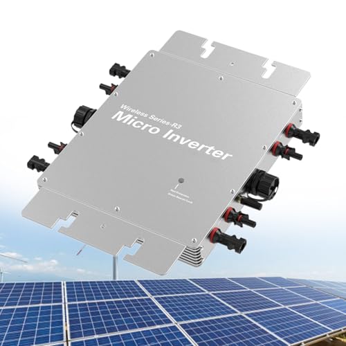 WEIMILOR Microinversor de conexión a Red Solar MPPT de 1200 W, 1400 W, 1600 W, 2000 W, 2400 W y 2800 W, Control Impermeable de CC a CA, Salida de Onda sinusoidal Pura, microinversor,2000W