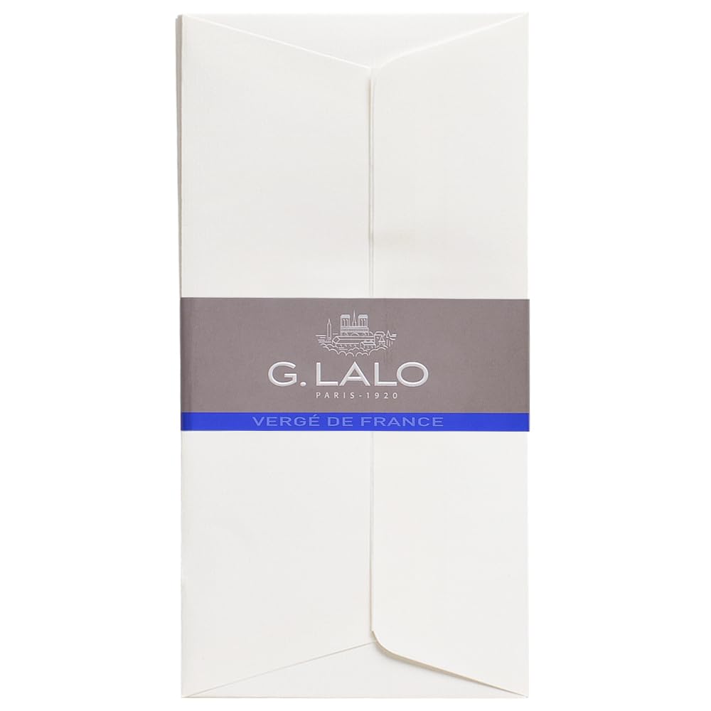 G.Lalo Gl46100 Verge de France Envelopes, A4 (DL/Western Chief 6), Tri-Fold Size, White, Pack of 25