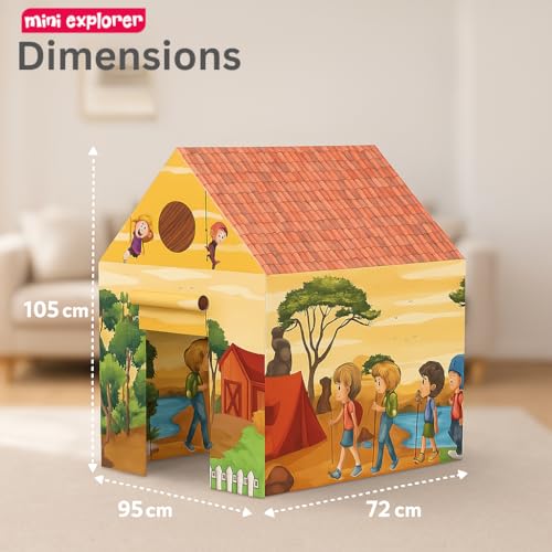 Image of MiniExplorer Jungle Trip Themed Play Tent House for Kids Toys for 2 3 5 6 to 8 Years Old Girls Boys|Water Repellent Big Size