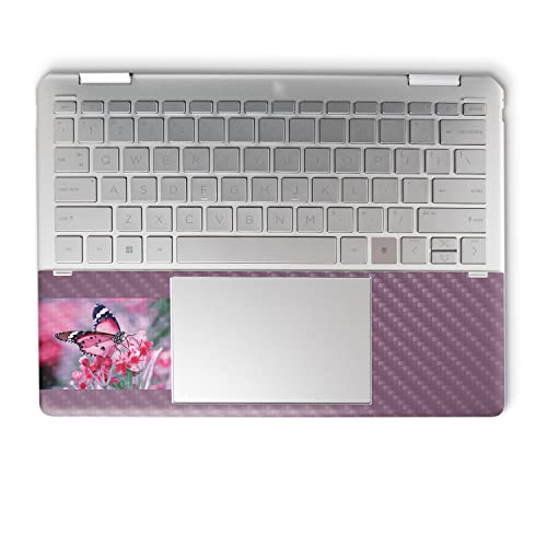 Image of MightySkins Carbon Fiber Skin Compatible with HP Spectre x360 14 inch (2022) Full Wrap Kit - Pink Monarch | Protective, Durable Textured Carbon Fiber Finish | Easy to Apply | Made in The USA