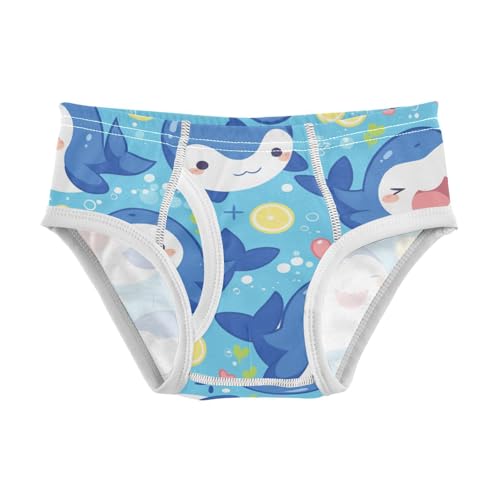 Killer Whale on Blue Toddler Boy Comfort Training Underwear Breathable Children Panties