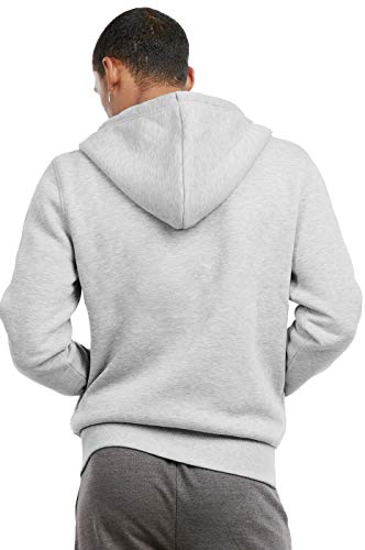 Knocker Men's Full Zip Up Heavy Fabric Cotton Blend Fleece Hoodie Sweatshirt3