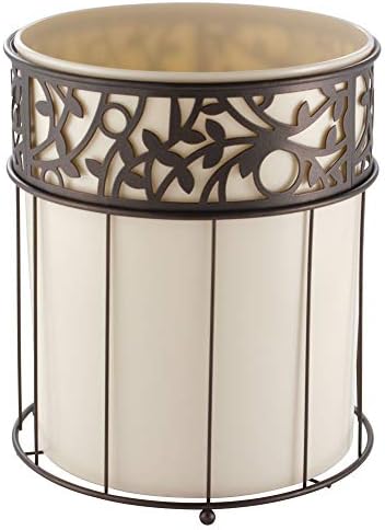 iDesign Vine Metal and Plastic Wastebasket