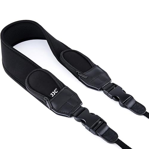 JJC Large Sangle de Cou en Néoprène avec Clip à Dégagement Rapide/Petit Paquets pour DSLR et Mirrorless