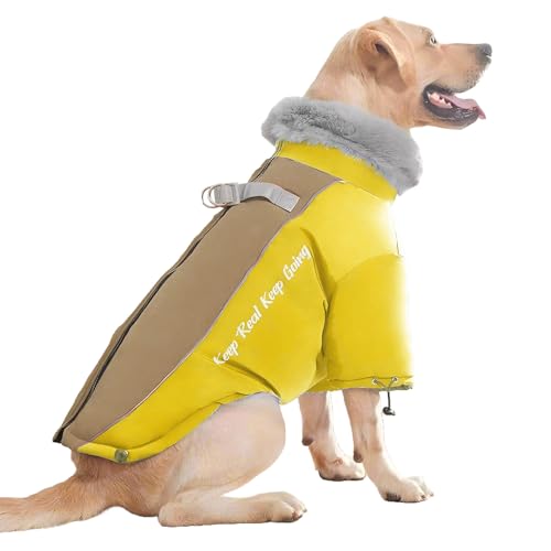 【KEYVOR】犬の服 犬服 ペット服 秋冬 暖かい 保温 ペットウェア 袖なし 撥水 雪?策 防寒着 防風 防水ジャケット 猫服 中型犬 大型犬 ドッグウェア フェザーベスト 綿服コート 洋服 脱毛保護 家着 着脱簡単 軽量 お散歩 お出かけ ?外 おし