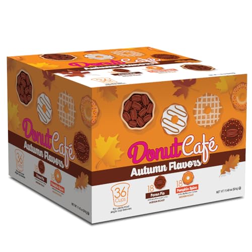 Image of Donut Cafe Single Serve Coffee Pods for Keurig K-Cup Brewers, Autumn Flavors, 36 Count