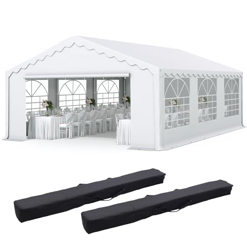 20x20 Heavy Duty Party Tent Upgraded Galvanized Wedding Outdoor Gazebo Event Shelter Carport Canopy with 2 Storage Bags & Reinforced Frame