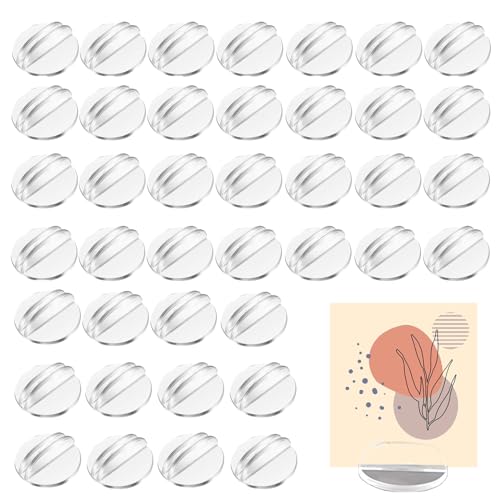 Tarjetero de Acrílico Transparente, Soporte para Cartas y Fotos, 50 Piezas, Tarjetero de Plástico Transparente, para Fotos Memos Menús