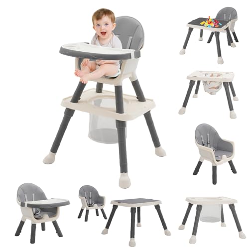 Trona De Bebé 7 En 1 Tronas Bebe Portatil Con Silla Comedor Trona Evolutiva,Reposapiés,Cinturón,Cesta,Bandeja Extraíble, Tronas Evolutiva Bebe Para Niños 6 Meses A 6 Años Trona De Bebé 7 En 1 Tronas Bebe Portatil Con Silla Comedor Trona Evolutiva,Reposapiés,Cinturón,Cesta,Bandeja Extraíble, Tronas Evolutiva Bebe Para Niños 6 Meses A 6 Años