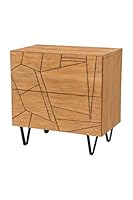 Algopix Similar Product 18 - Alpine Furniture Trapezoid Nightstand