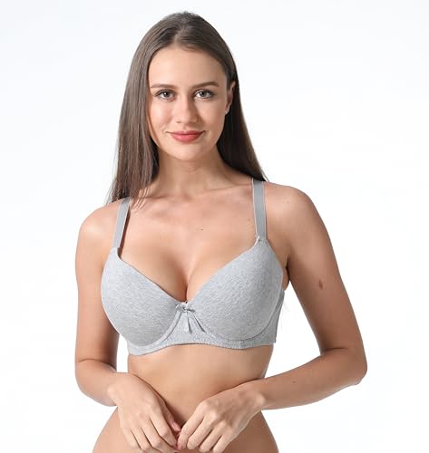 Image of Viola's Secret 6 Pack of Color Print T-Shirt Bras B Cup C Cup and D Cup