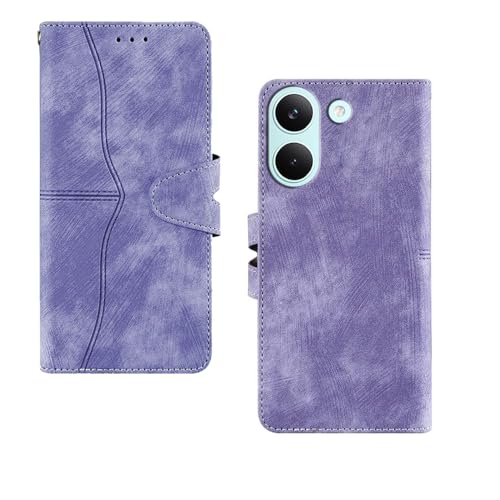 Image of amazon basics Poco X8 Pro 5G Flip Cover | Card Pockets Wallet & Stand | Flip Cover for Poco X8 Pro 5G (Purple)