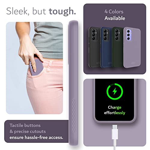 Image of TUDIA [MergeGrip Designed for Samsung Galaxy A54 5G Back Cover (2023), [Drop Tested] Dual Layer Shockproof Slim Military Grade Non-Slip Tough Heavy Duty Protection - Purple