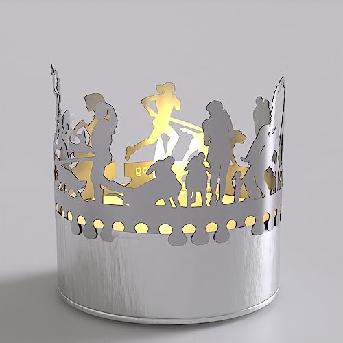 Hunde Schattenspiel - Windlicht mit Silhouetten von Hunderassen für magisches Schattenspiel Hunde-Liebhaber - Dekoration für Zuhause