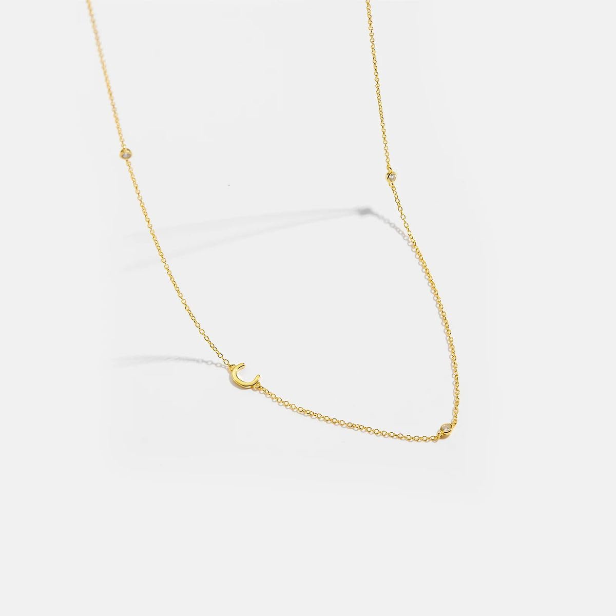 jewellry Neu 2025 925 Sterling Silber Gold Buchstabe Schlichter Anhänger Choker Charm Initiale AM ​​Halskette 26 Buchstaben Damen Feiner Schmuck Alphabet Mit Für Sie Schmuck Modeaccessoires Kreatives