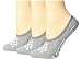 Vans Womens Girls Basic Canoodle No Show Socks, Grey / White, Womens Shoe Size 7-10