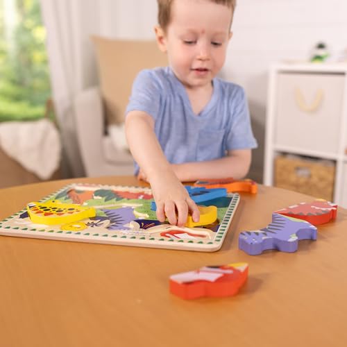 Image of Melissa & Doug Dinosaur Wooden Chunky Puzzle (7 pcs) - FSC Certified (Pack of 12)