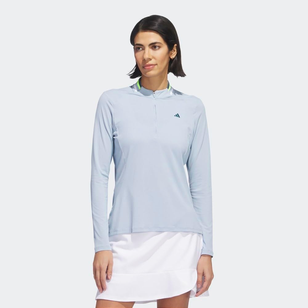 adidas Women's Ultimate365 Long Sleeve Mock Polo Shirt