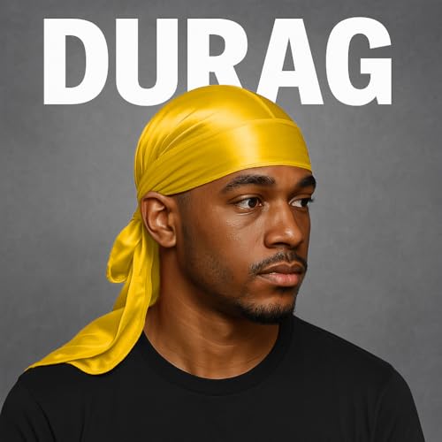Image of Premium Durag Pack for Men, Silky Doo Rag Cap for 360 540 720 Waves
