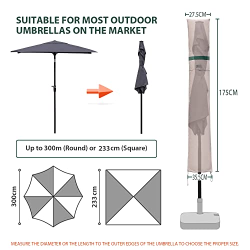 Sonnenschirm Schutzhülle Sekey mit Stab für 300 cm Durchmesser