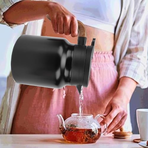 Ausla Vacuum Insulated Tea Pot, 1000ml Stainless Steel Thermal Coffee Pitcher, Matte Black, with Fine Mesh Filter for Hot Cold Beverages - Image 5