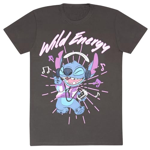 Stitch Maglia A Maniche Corte Wild Energy Grafite Unisex